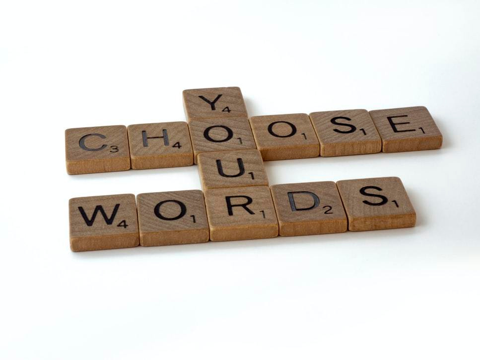 Choose Your Words scrabble blocks